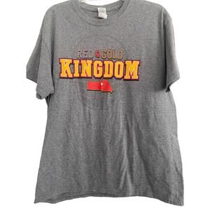 Gildan Unisex Adult Size Large T-Shirt Chiefs Red & Gold Kingdom Kansas City